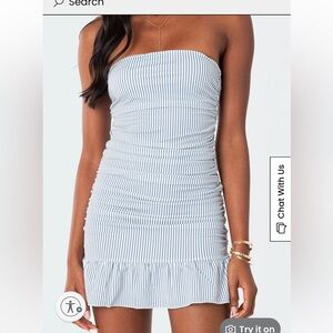 Edikted Gaia Gathered Mini Dress